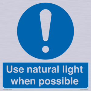 Use natural light when possible